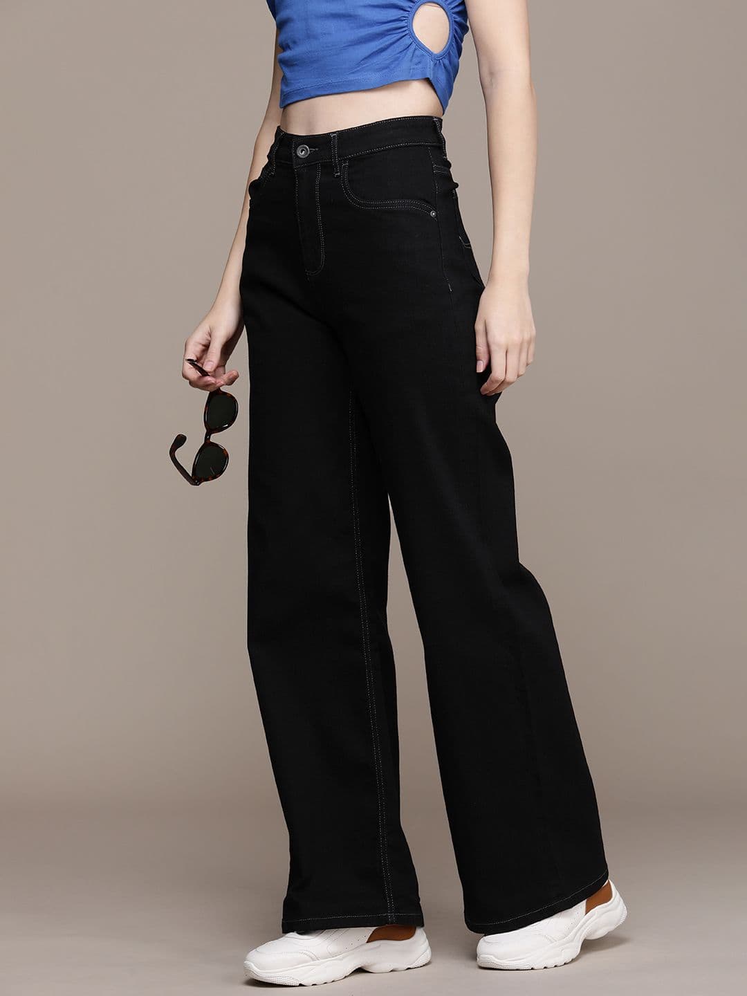 The Roadster Life Co. Women Wide Leg High-Rise Stretchable Jeans - view 1