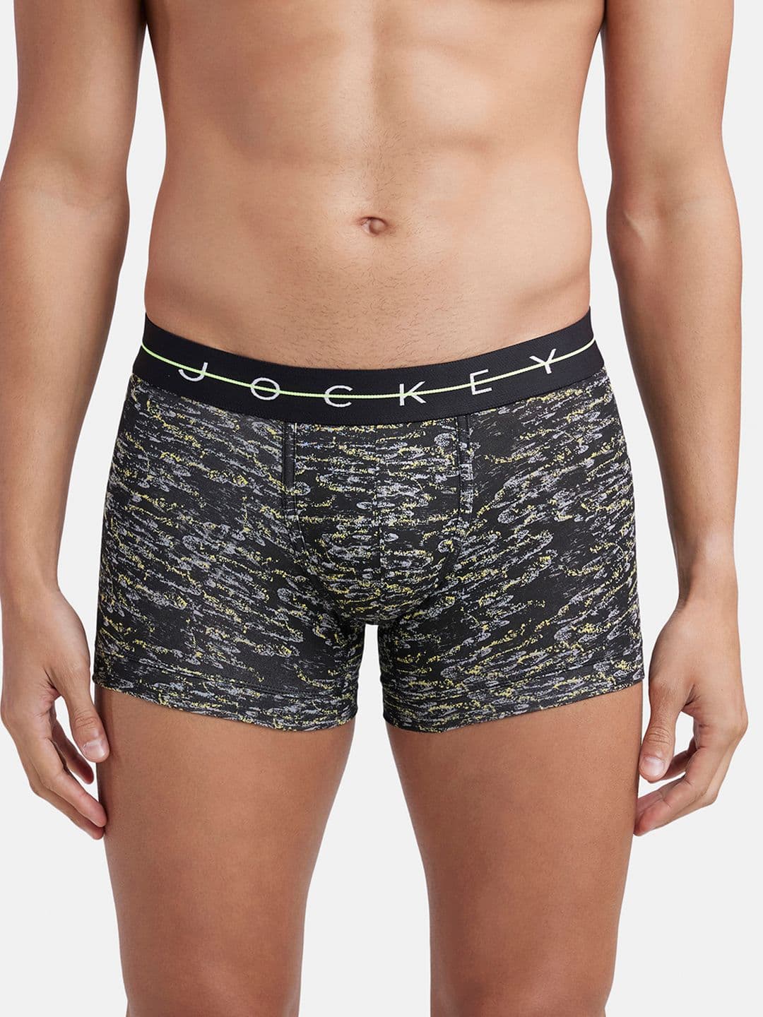 Jockey Super Combed Cotton Stretch Printed Trunk with Ultrasoft Waistband-NY02