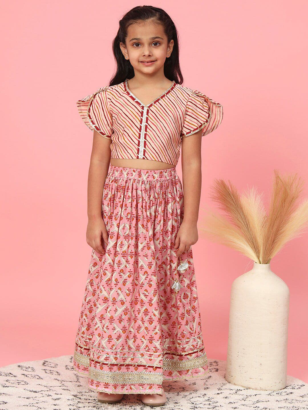 Readiprint Girls Printed Ready to Wear Lehenga & Blouse - view 1