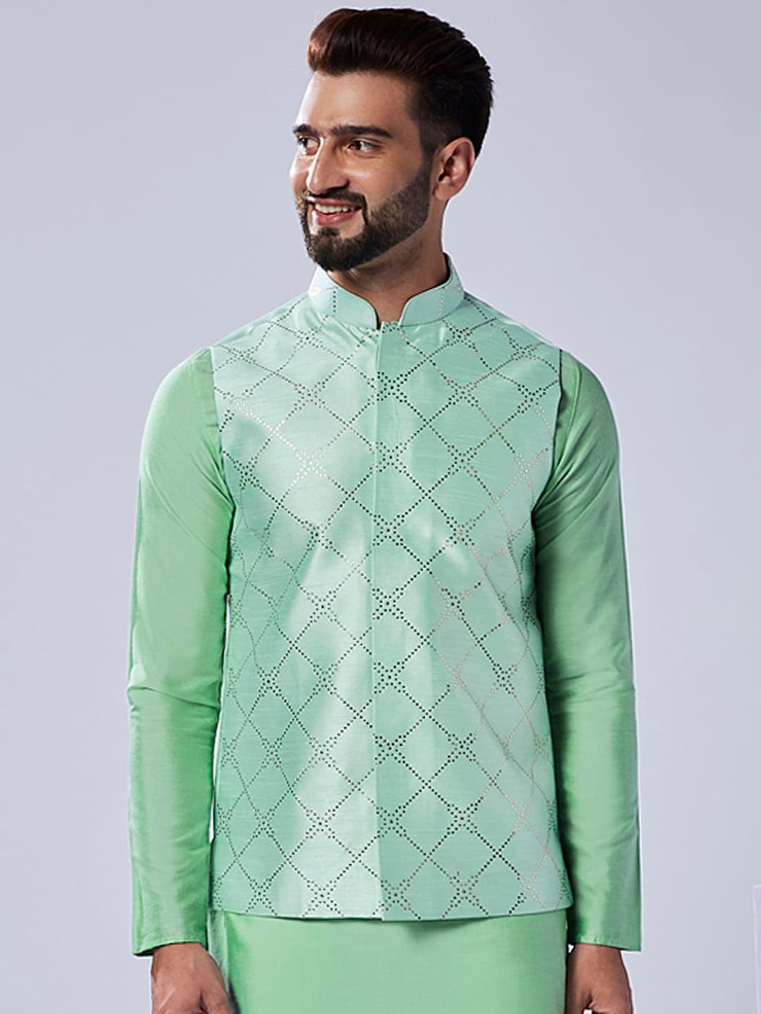 KISAH Embellished Nehru Jacket - view 1