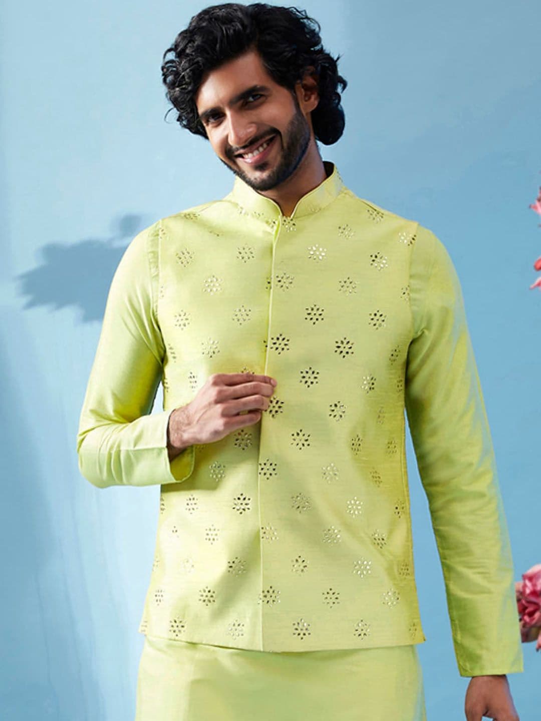 KISAH Embellished Nehru Jacket - view 1