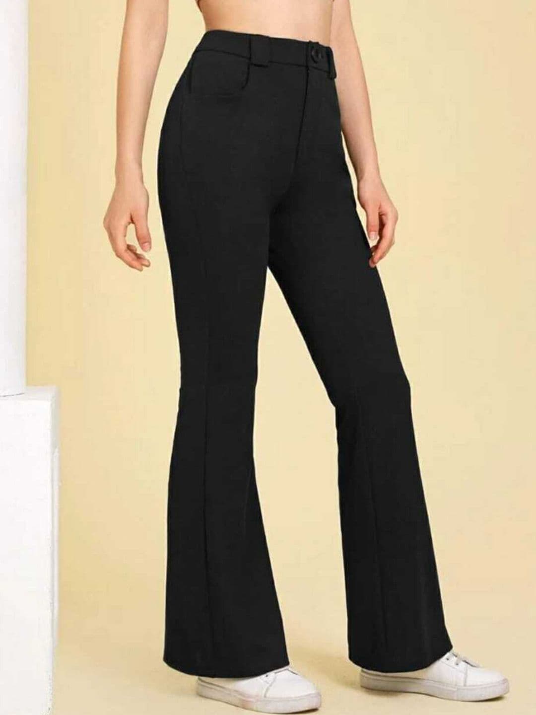BROADSTAR Women Flared High-Rise Bootcut Trousers - view 1