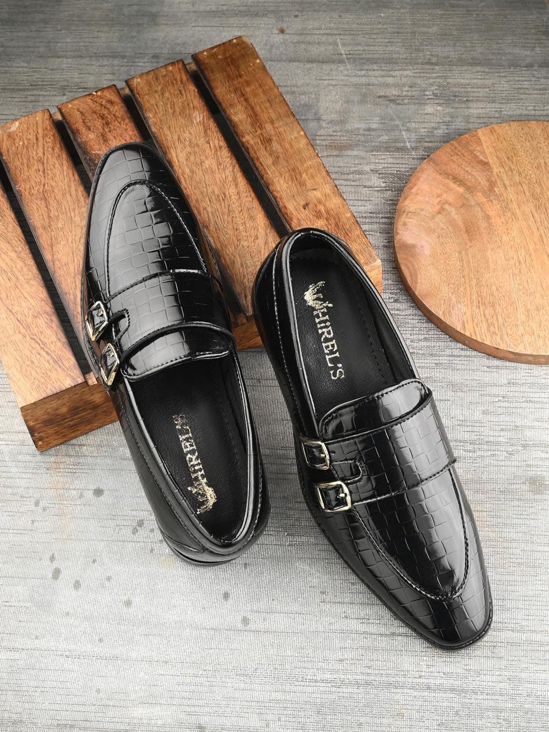 Hirels Men Textured Buckled Formal Loafers - view 1