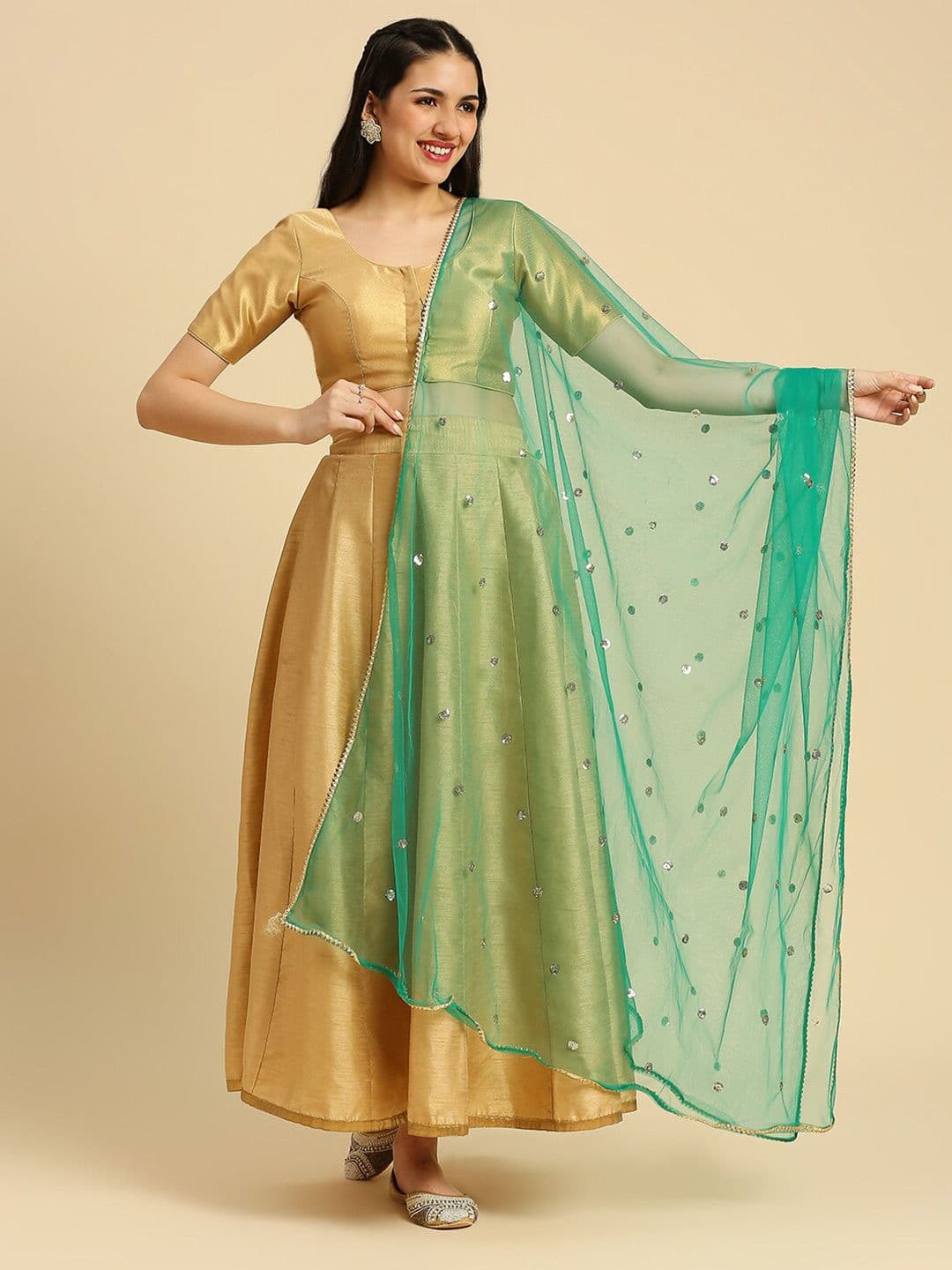 Dupatta Bazaar Embellished Sequinned Net Dupatta - view 1