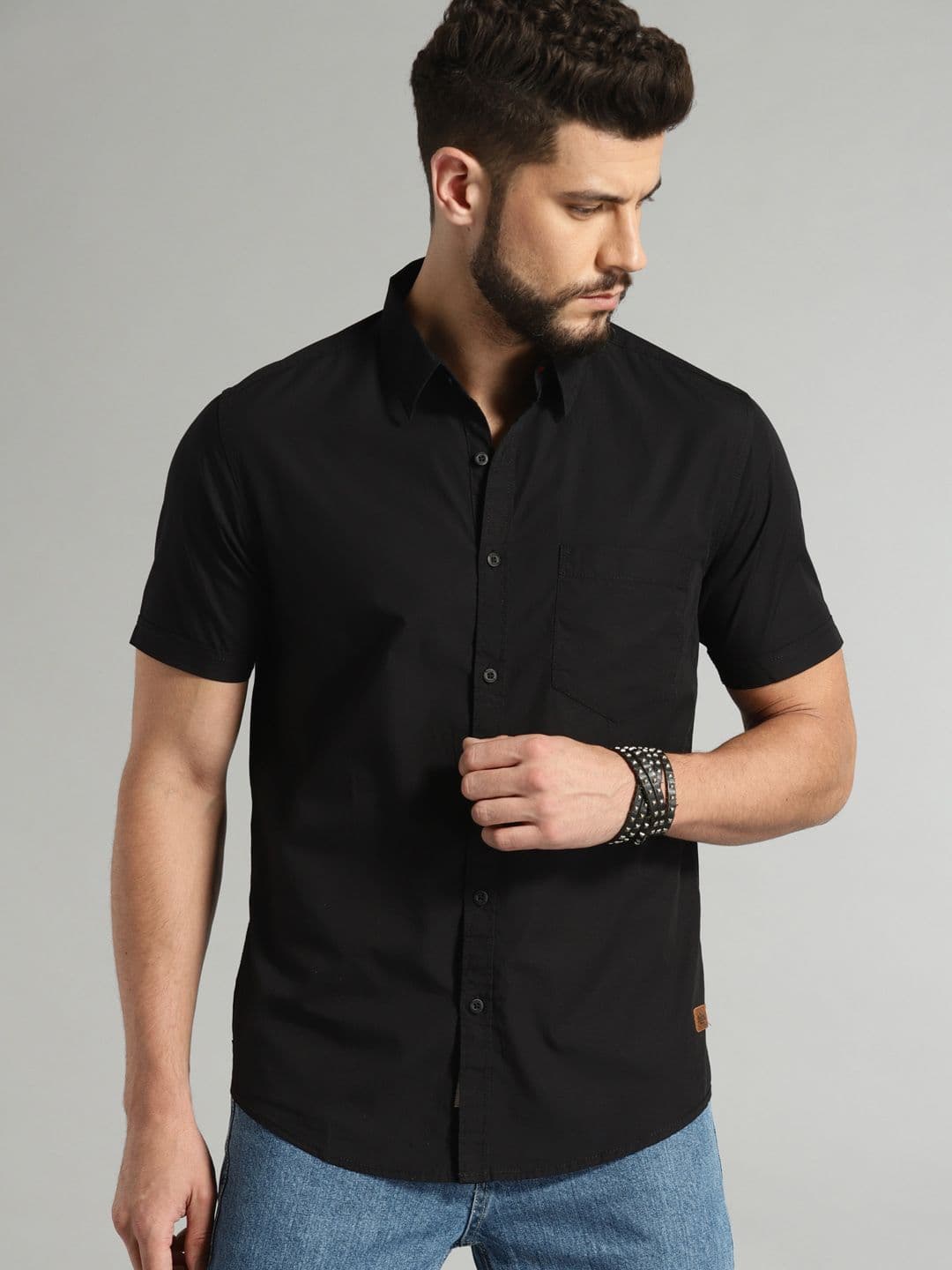 Roadster Men Black Casual Shirt - view 1