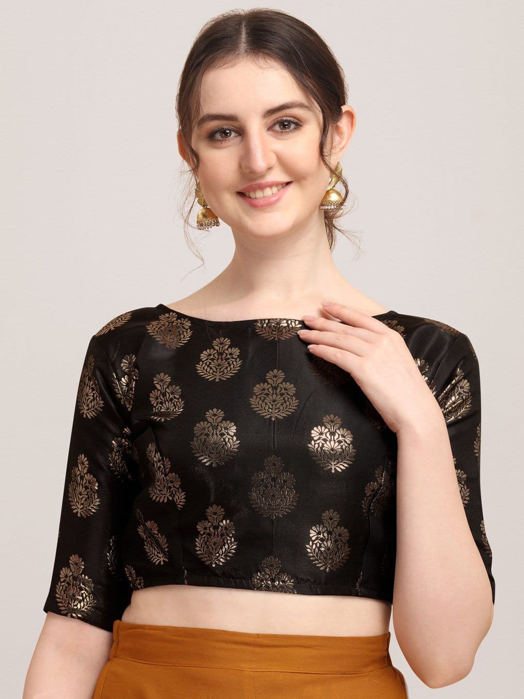 Oomph! Woven Design Silk Saree Blouse - view 1