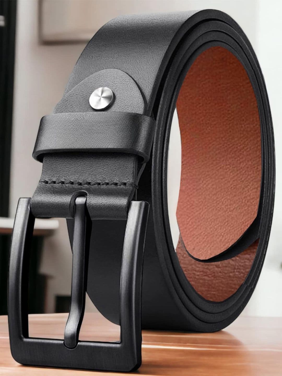 The Roadster Lifestyle Co. Men Black Leather Formal Belt - view 1