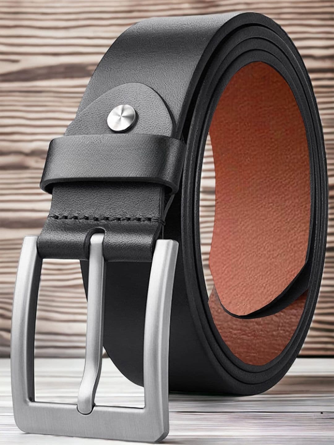 The Roadster Lifestyle Co. Men Black Leather Formal Belt - view 1