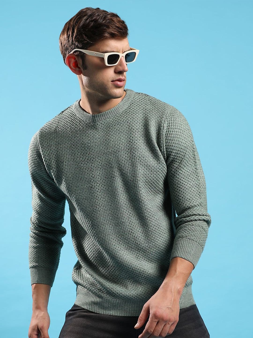 CAHOOT Campus Sutra Round Neck Ribbed Pullover - view 1