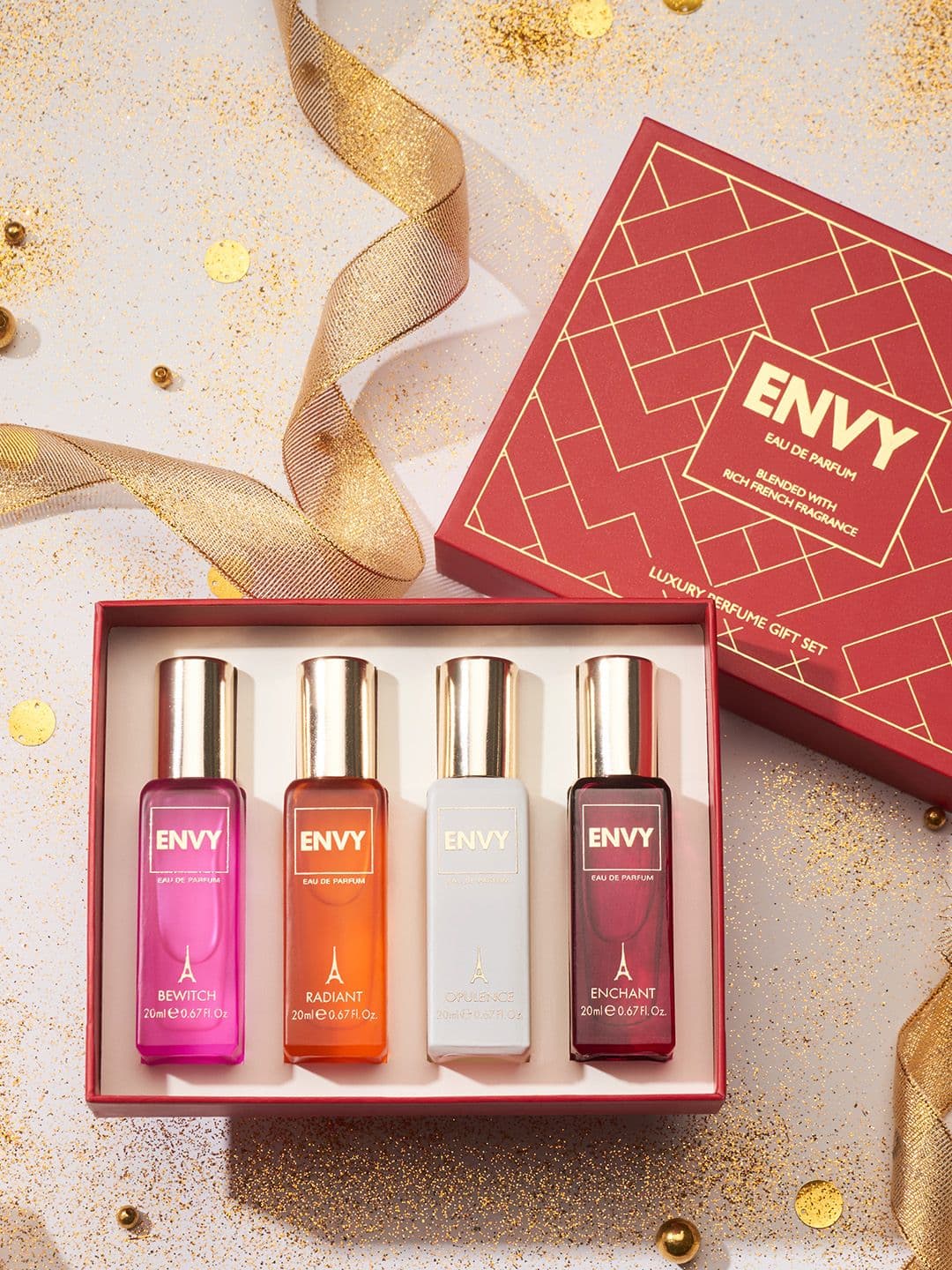 Envy Women Set of 4 Eau De Parfum 20 ml Each - Opulence, Bewitch, Radiant, Enchant