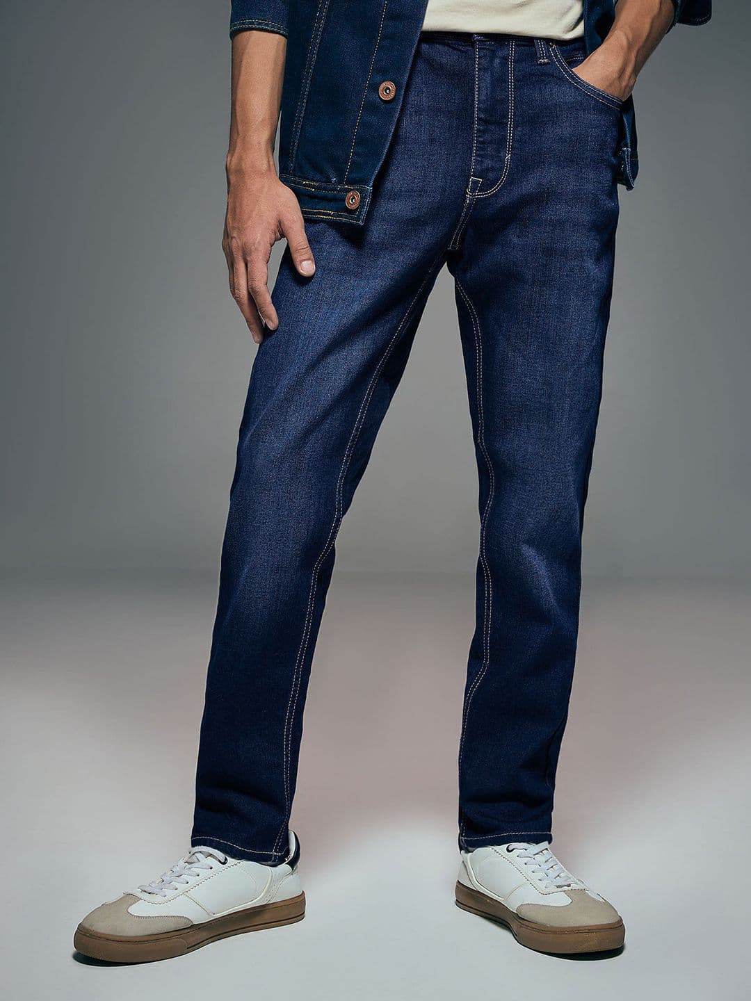 Flying Machine Men Blue Regular fit High-Rise Stretchable Jeans - view 1