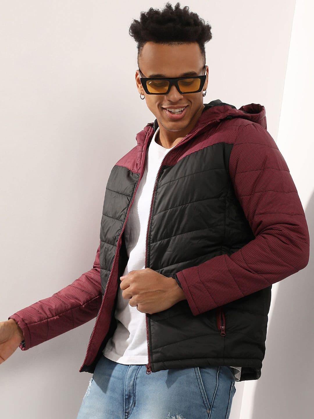 CAHOOT Men Multicoloured Colourblocked Windcheater Outdoor Padded Jacket - view 1
