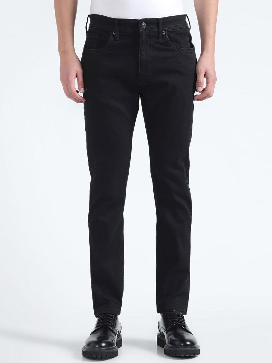 Flying Machine Men Tapered Fit Mid-Rise Stretchable Jeans - view 1