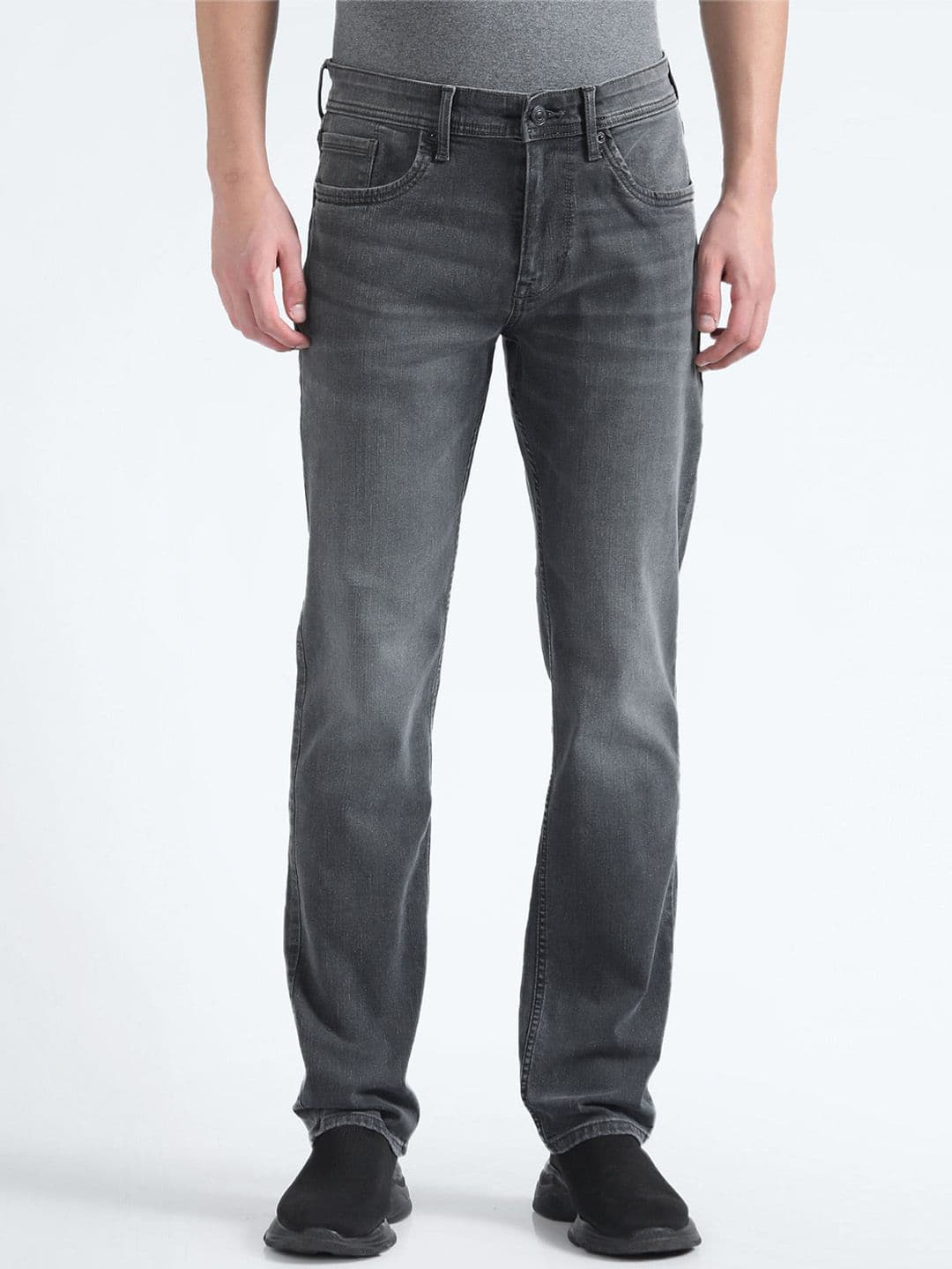 Flying Machine Men Straight Fit clean Look Light Fade Stretchable Jeans - view 1