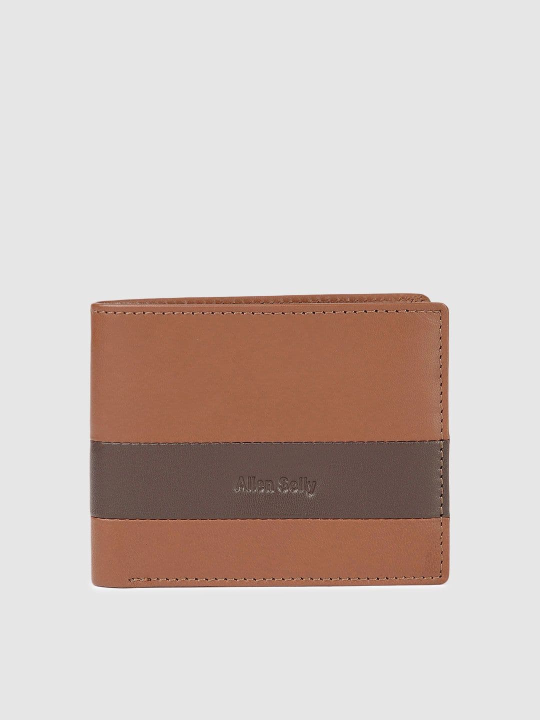 Allen Solly Men Striped Leather Two Fold Wallet - view 1