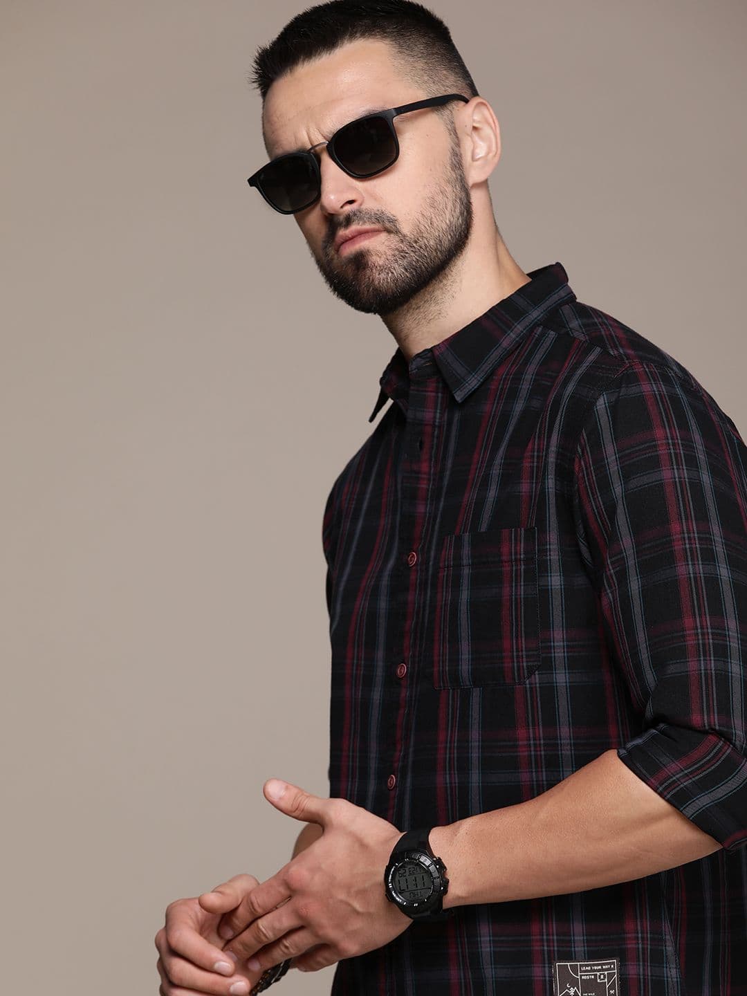 Roadster Men Tartan Checked Cotton Casual Shirt