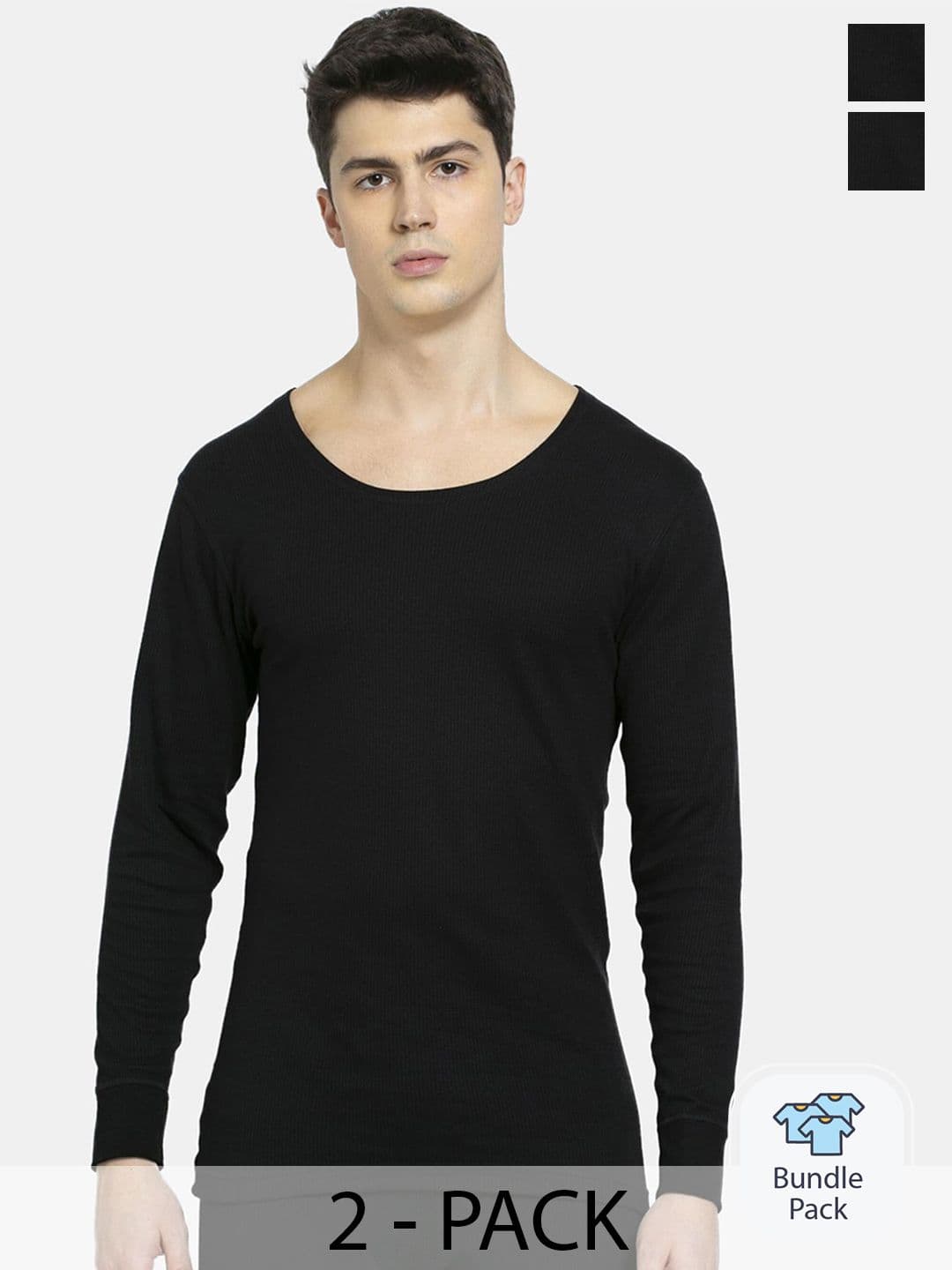 Jockey Men Pack Of 2 Cotton Thermal Tops 14981114 - view 1
