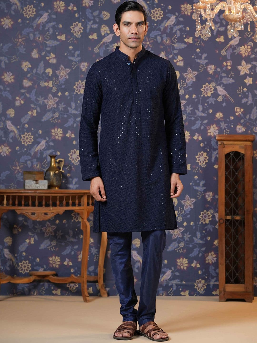 House of Pataudi Embroidered Straight Kurtas - view 1
