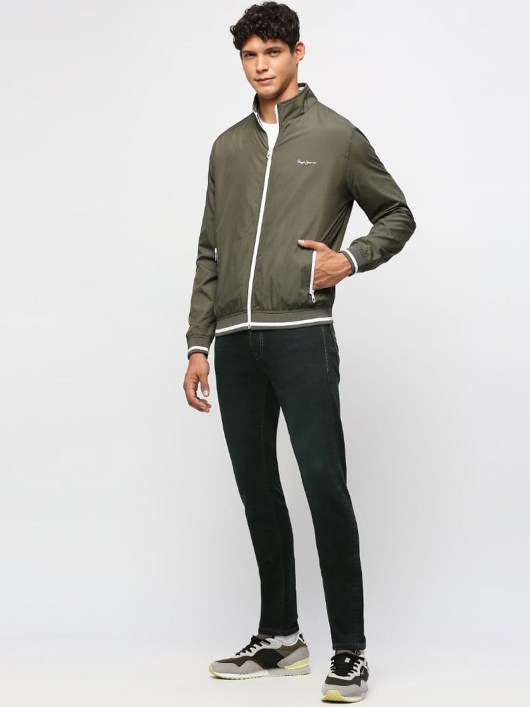 Pepe Jeans Stand Collar Bomber Jacket - view 1