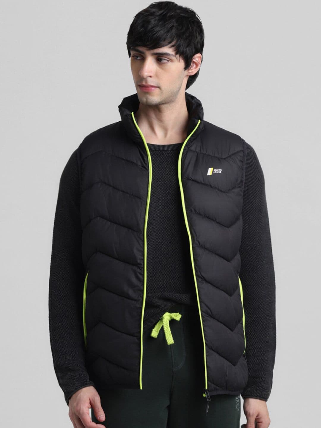 Jack & Jones Mock Collar Puffer Jacket - view 1