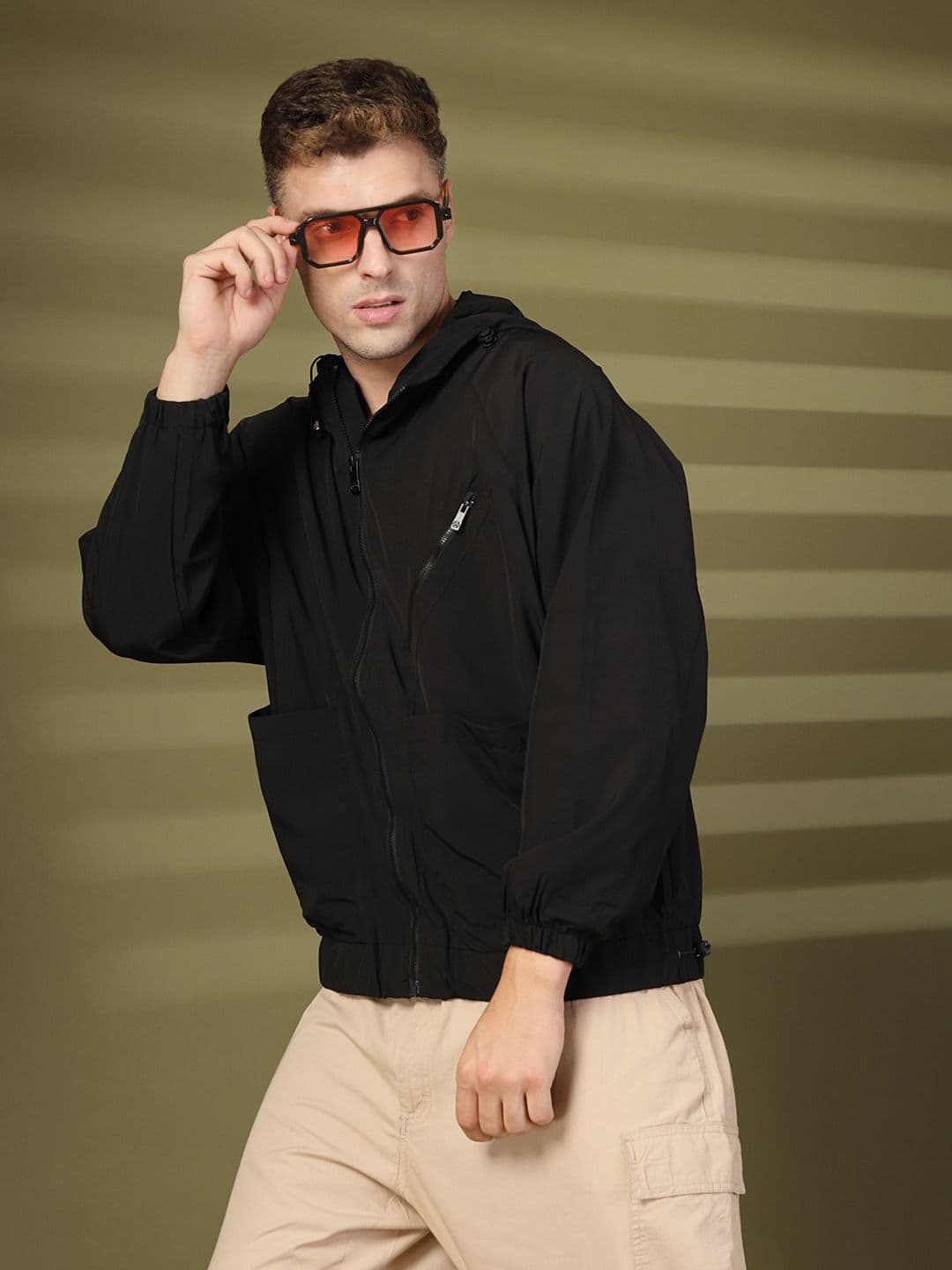 CHKOKKO Windcheater Dry Fit Outdoor Hooded Tailored Jacket - view 1