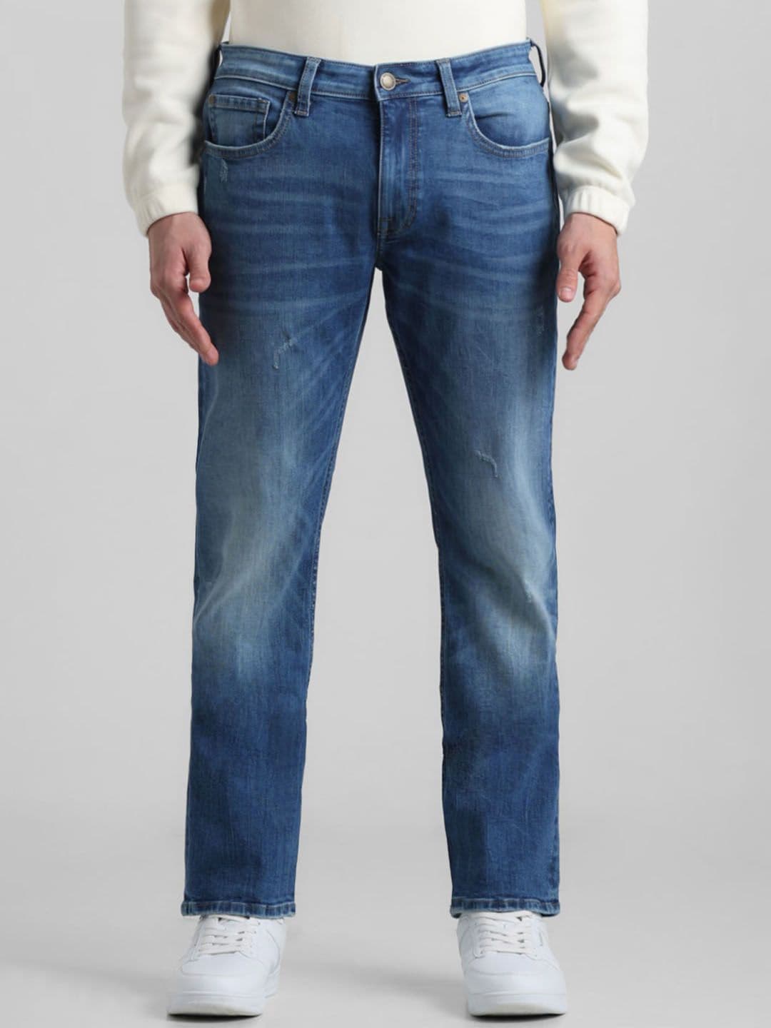 Jack & Jones Men Clean Look Heavy Fade Stretchable Whiskers Jeans - view 1