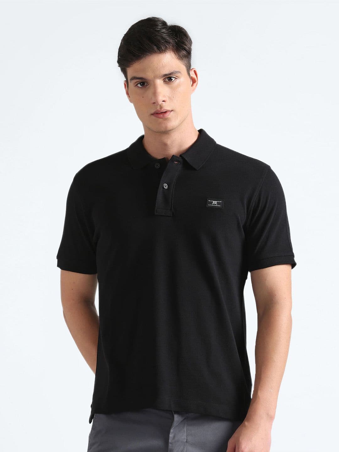 Flying Machine Polo Collar Pure Cotton T-shirt - view 1
