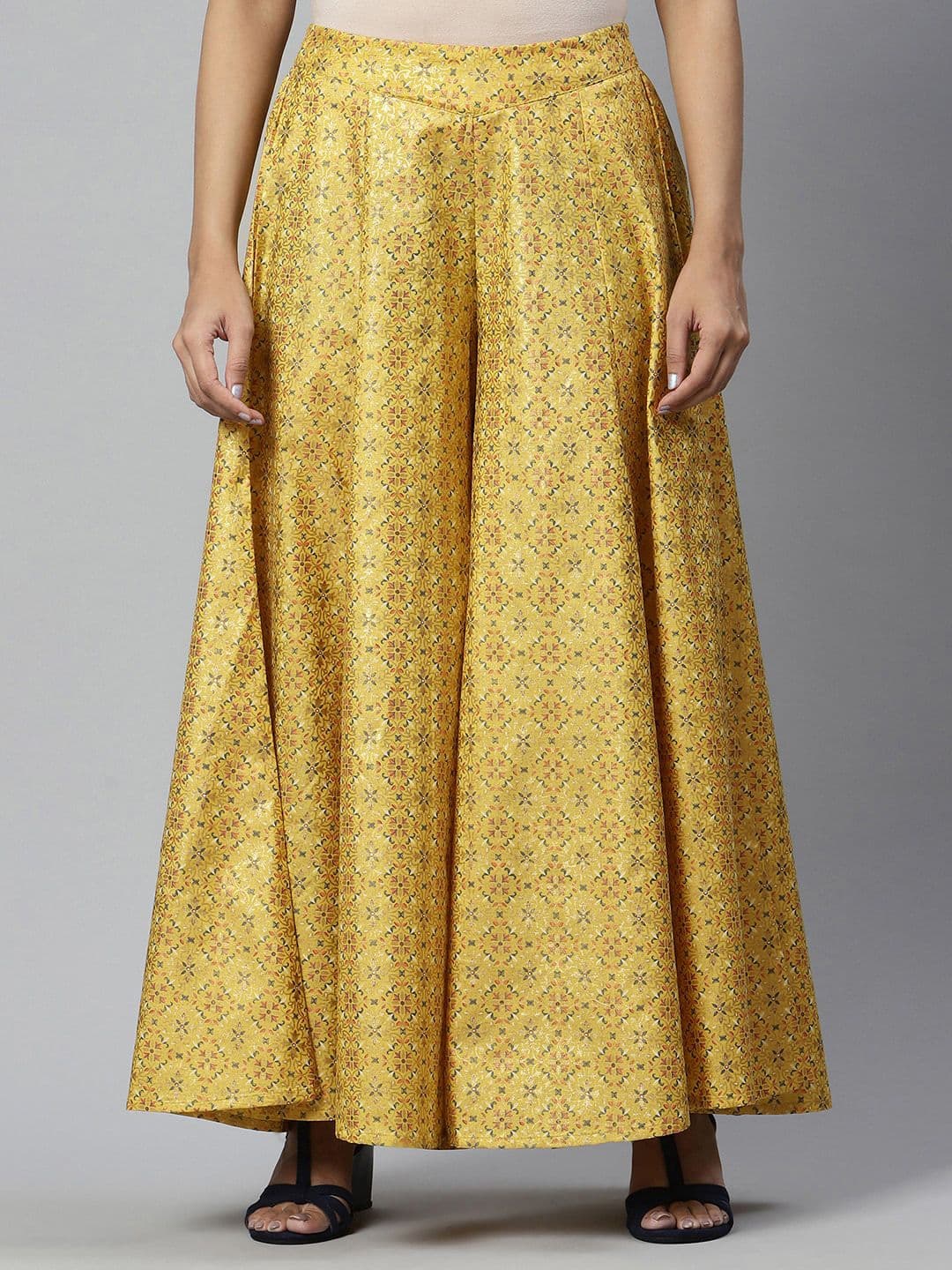 AURELIA Ethnic Motifs Flared Ethnic Palazzos - view 1