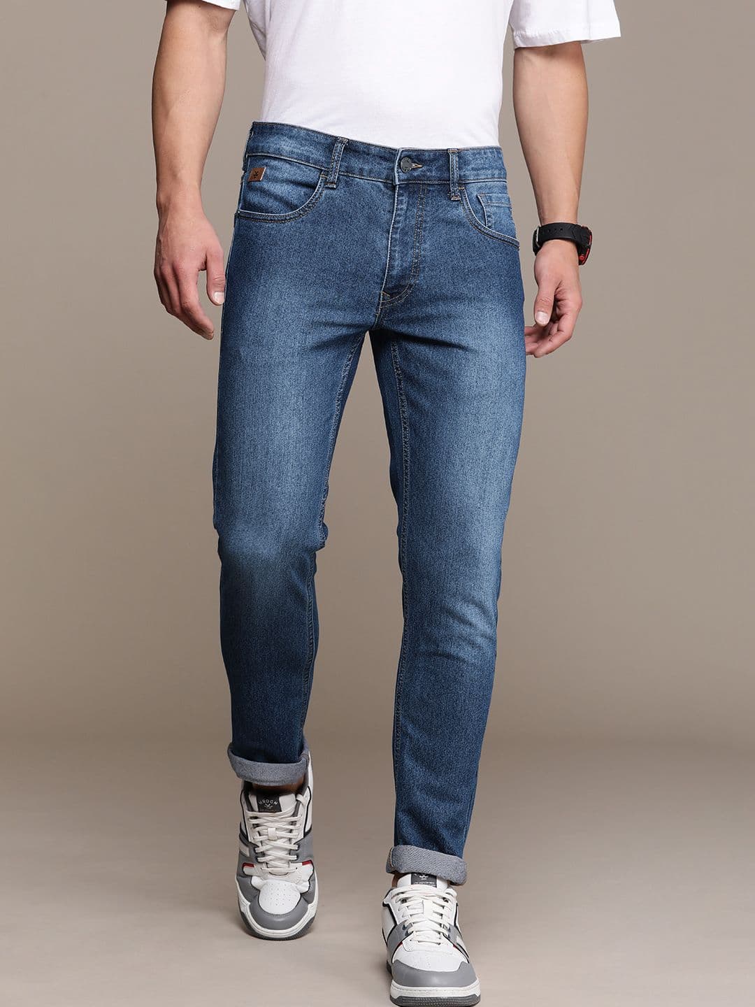 WROGN Men Slim Fit Light Fade Stretchable Jeans - view 1