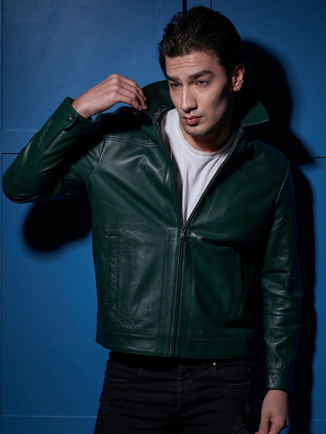 Tortoise Leather Lightweight Biker Jacket - view 1
