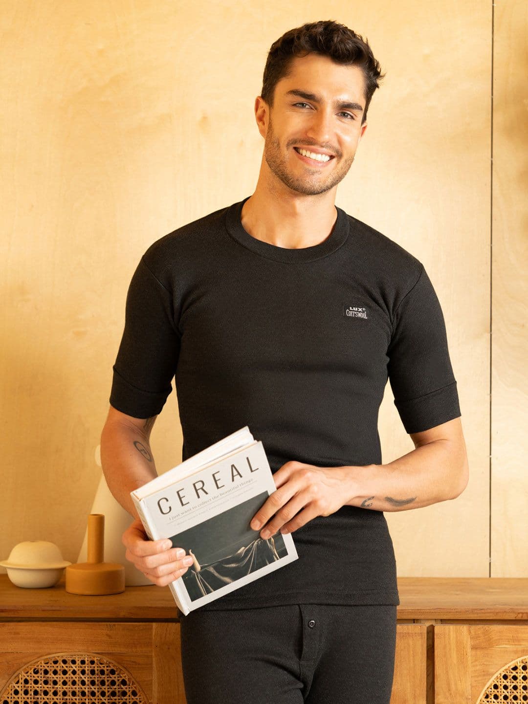 Lux Cottswool Round Neck Thermal T-shirt - view 1