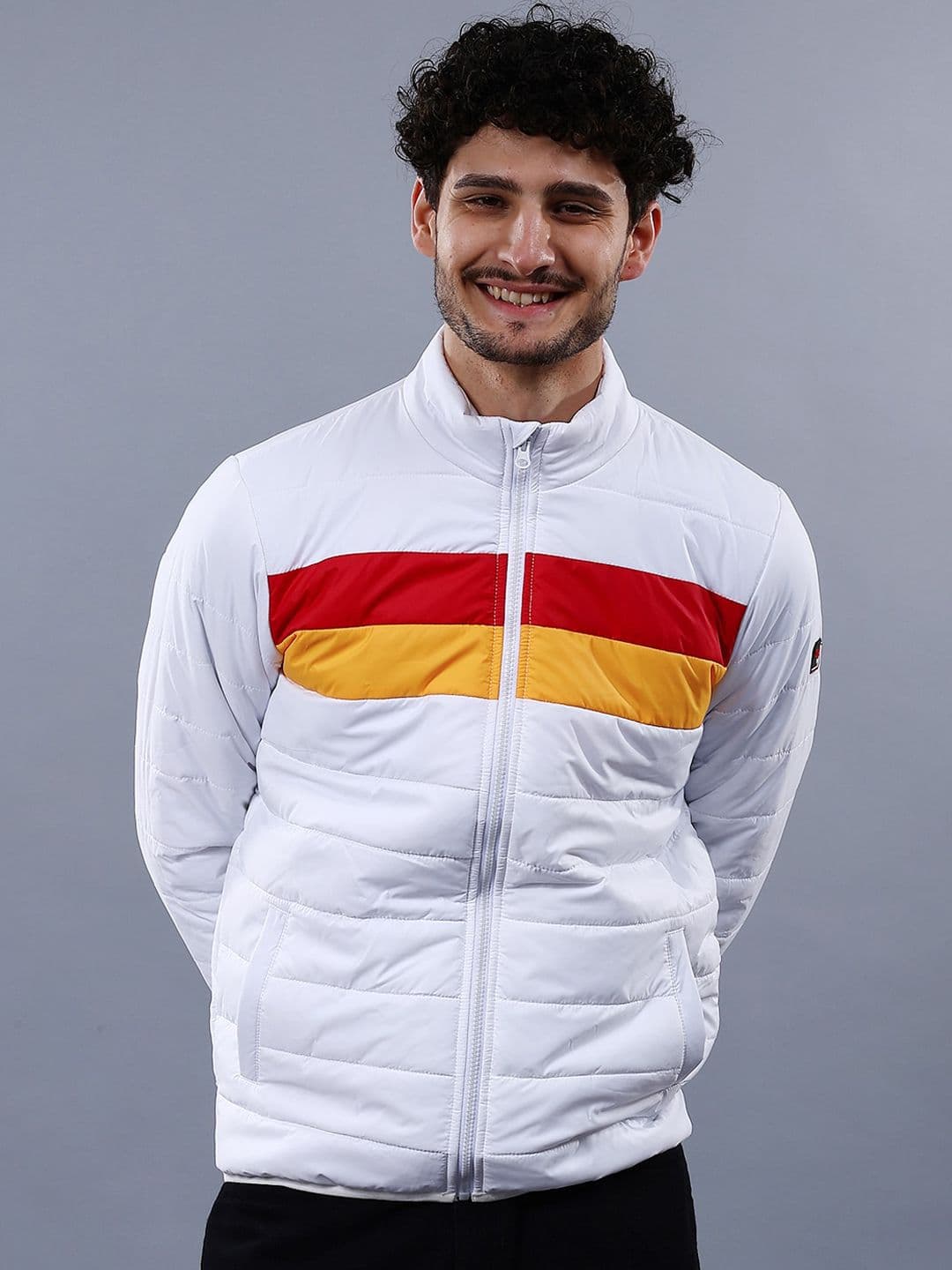The Indian Garage Co Men Colourblock Regular Fit Puffer Jacket - view 1