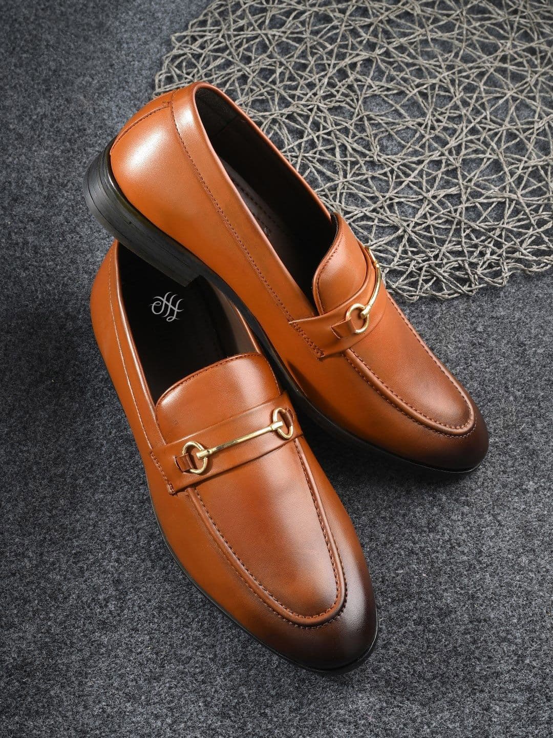 House of Pataudi Men Buckled Slip-On Formal Loafers - view 1