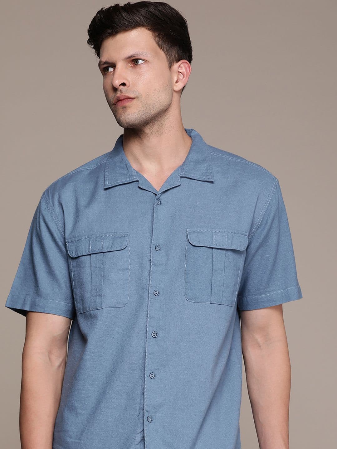 Roadster Men Solid Relaxed Opaque Cotton Casual Shirt - view 1