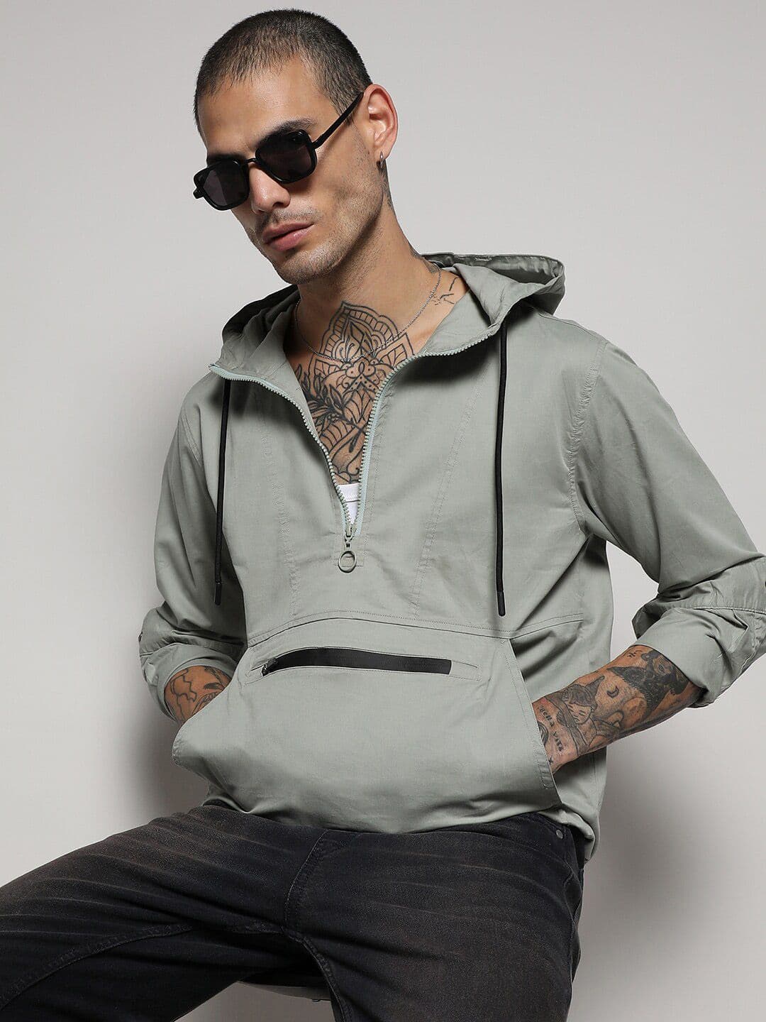 CAHOOT Green Hooded Windcheater Tailored Jacket - view 1