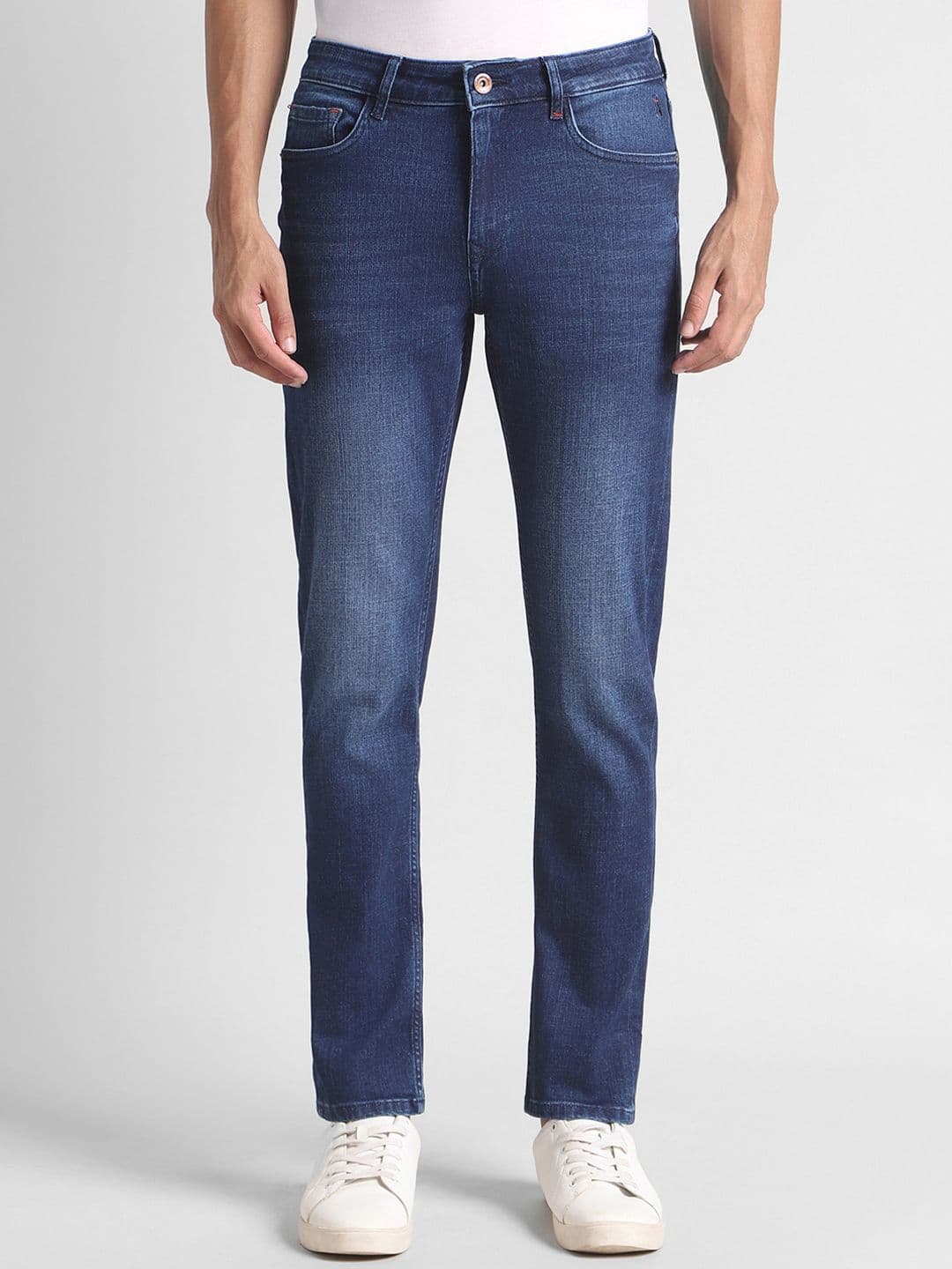 SIMON CARTER LONDON Men Slim Fit Heavy Fade Clean Look Jeans - view 1