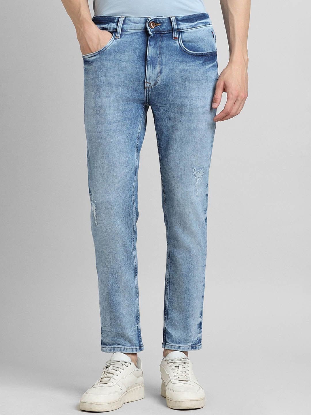 SIMON CARTER LONDON Men Slim Fit Heavy Fade Clean Look Stretchable Jeans - view 1
