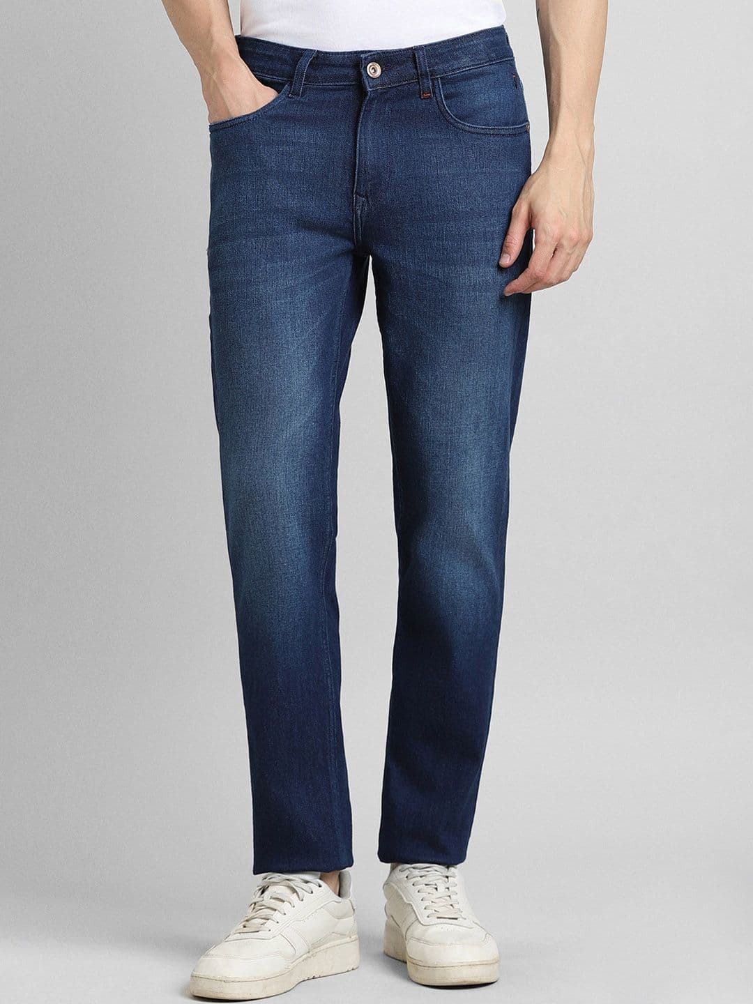 SIMON CARTER LONDON Men Slim Fit Light Fade Cotton Jeans - view 1