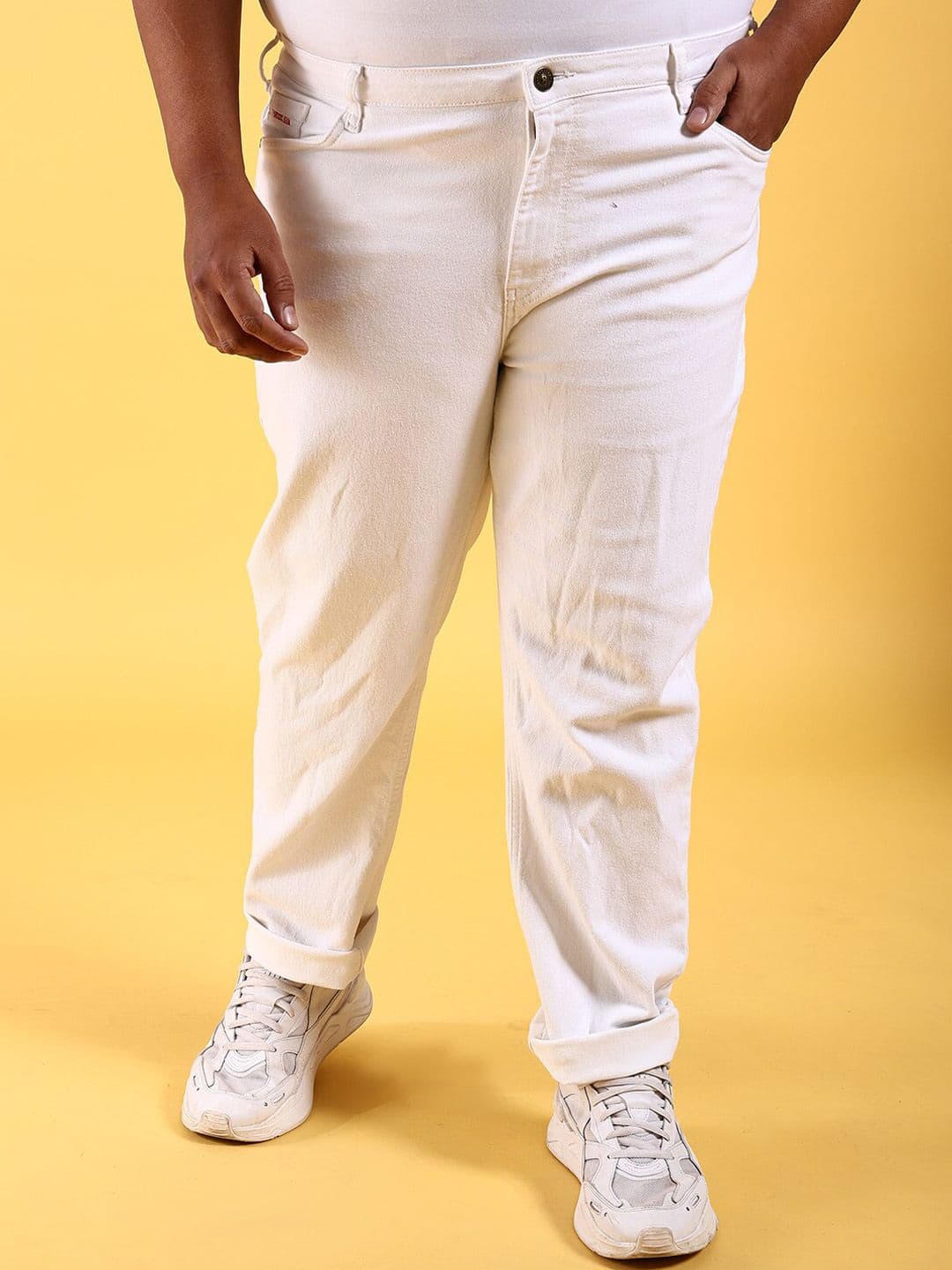 Hardsoda by The Indian Garage Co Plus Size Men Slim Fit Clean Look Bleached Stretchable Jean - view 1