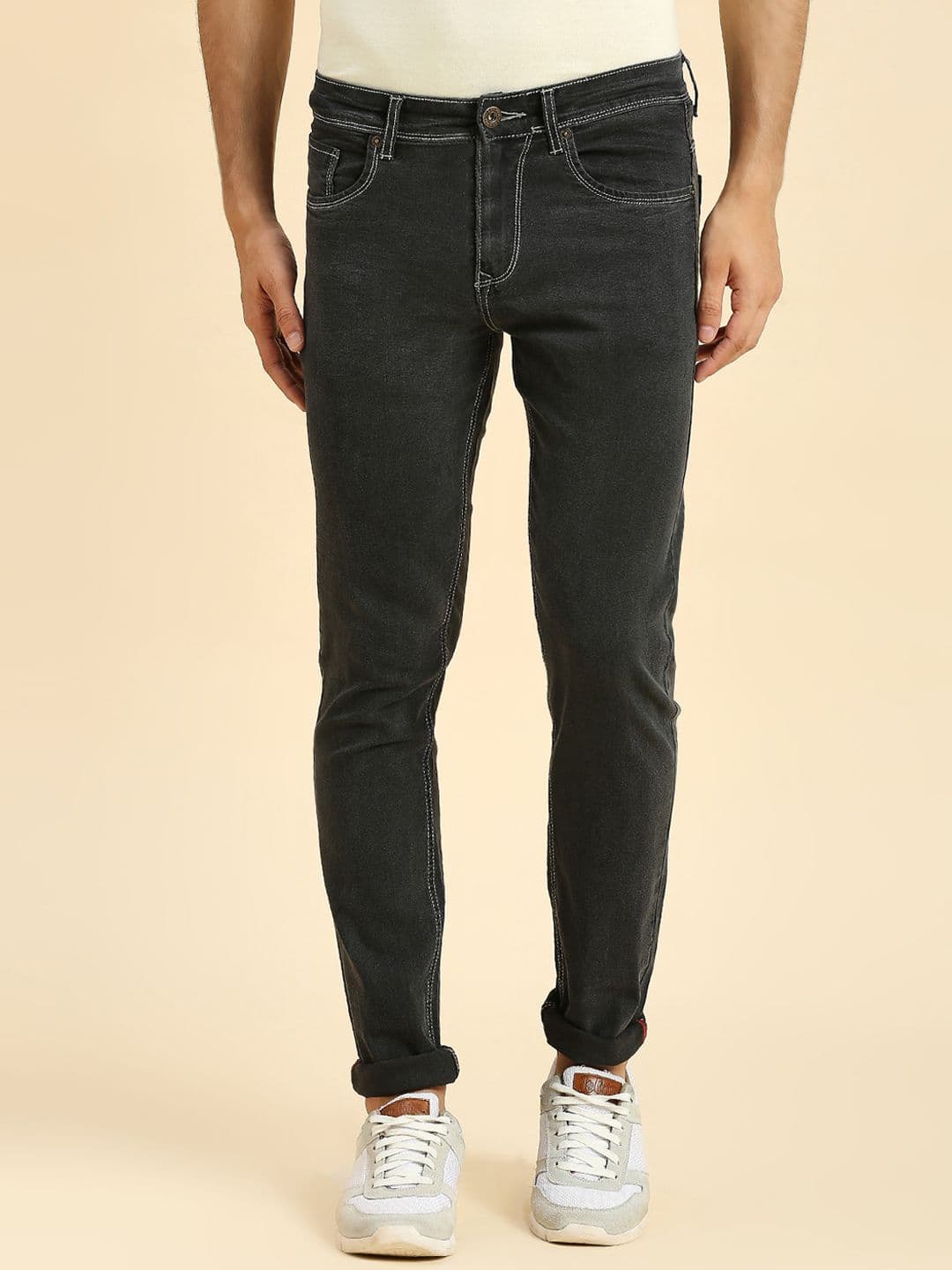 HJ HASASI Men Acid Wash Mid Rise Stretchable Clean Look Jeans - view 1