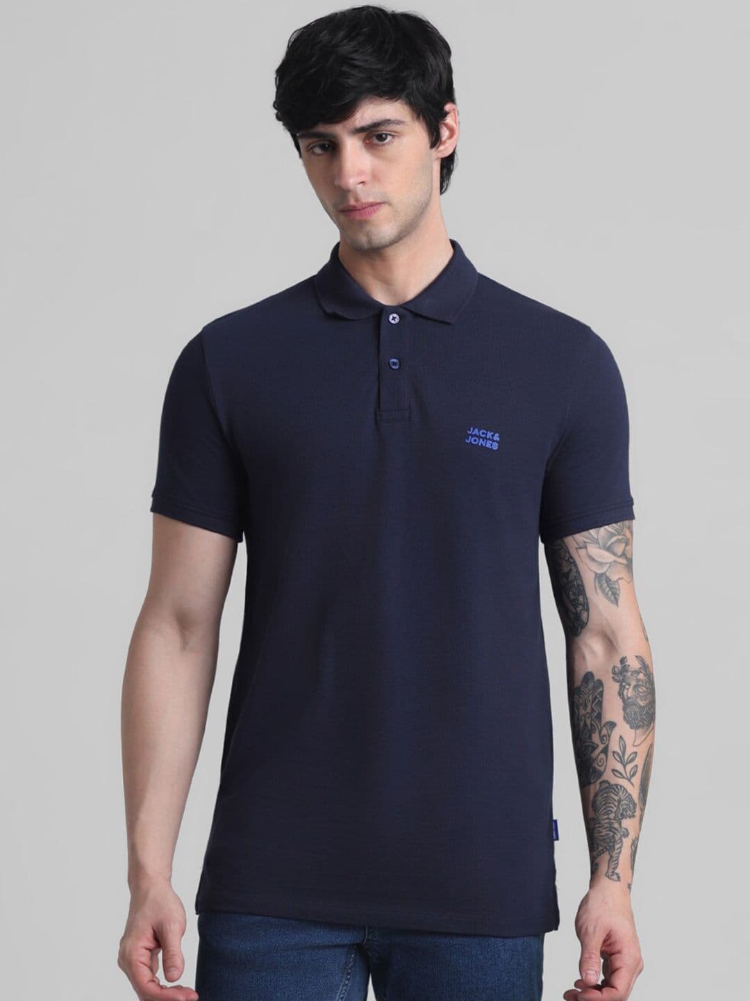Jack & Jones Polo Collar Slim Fit Pure Cotton T-shirt - view 1