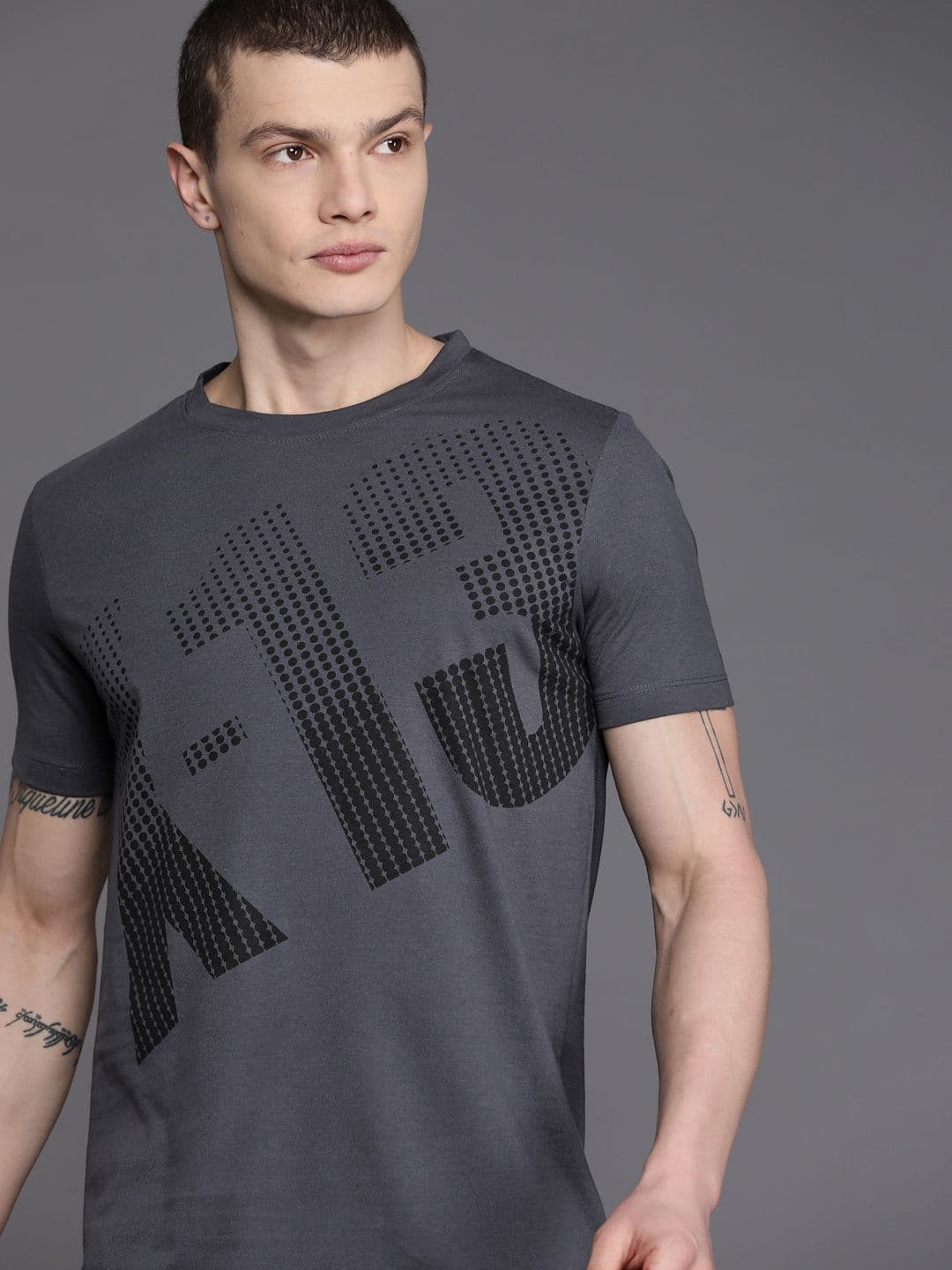 HRX by Hrithik Roshan Typography Print Training Rapid-Dry T-shirt - view 1