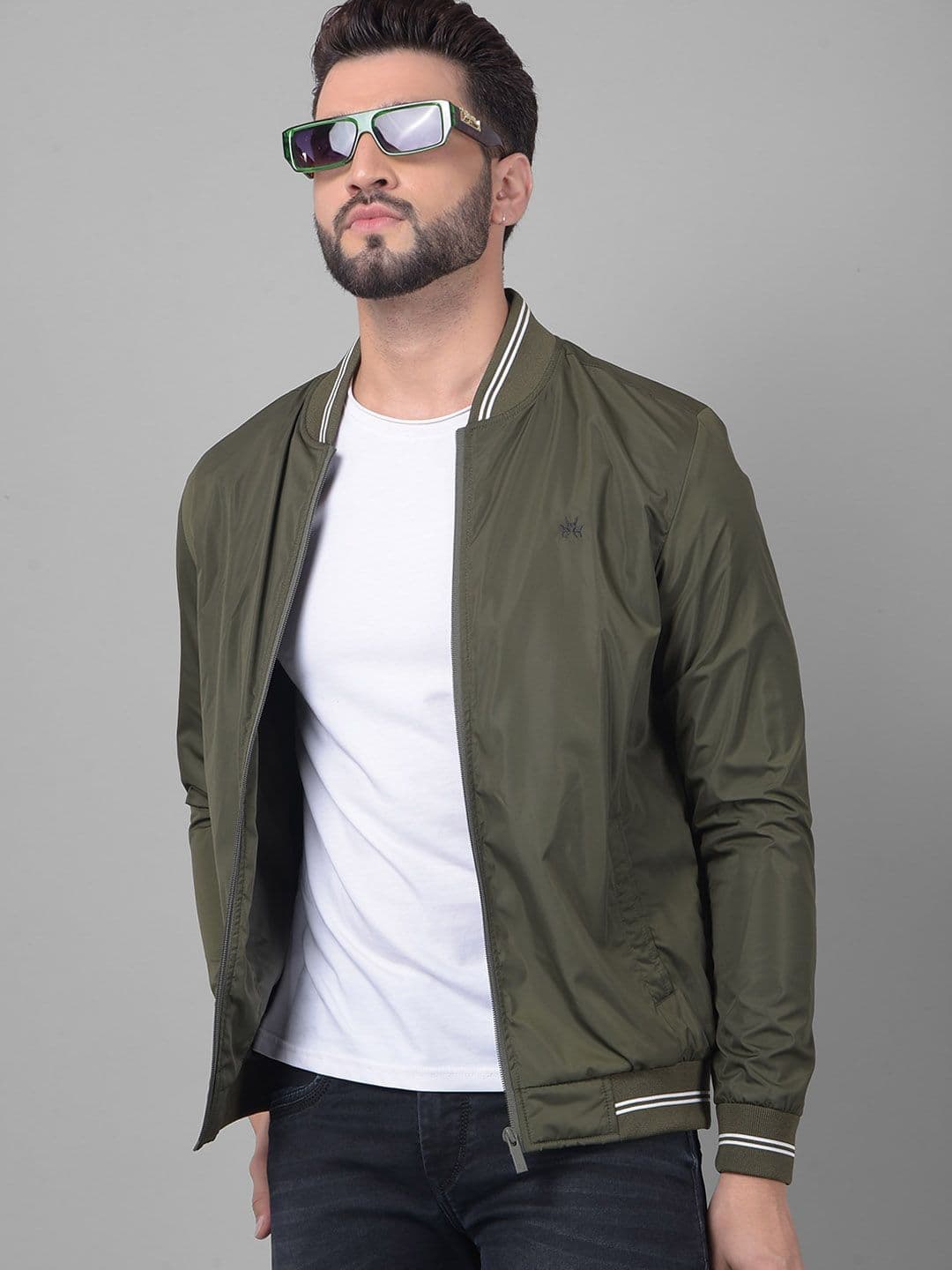 Crimsoune Club Mock Collar Bomber Jacket - view 1