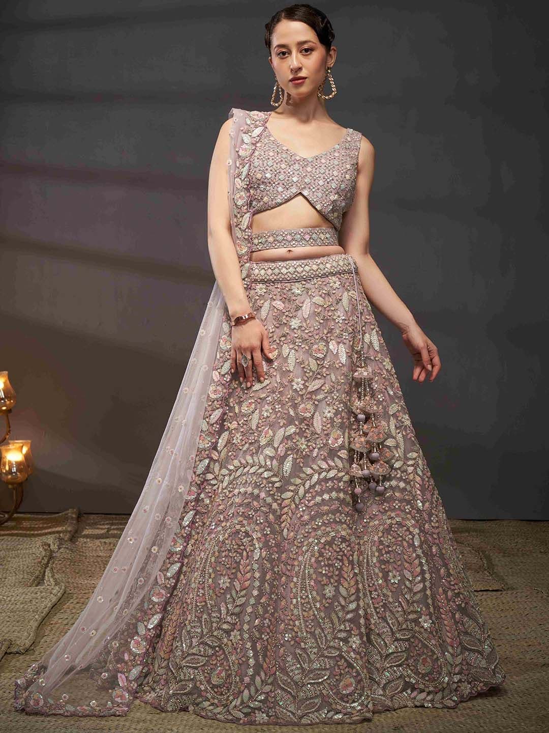 panchhi Embellished Semi-Stitched Lehenga & Unstitched Blouse With Dupatta - view 1