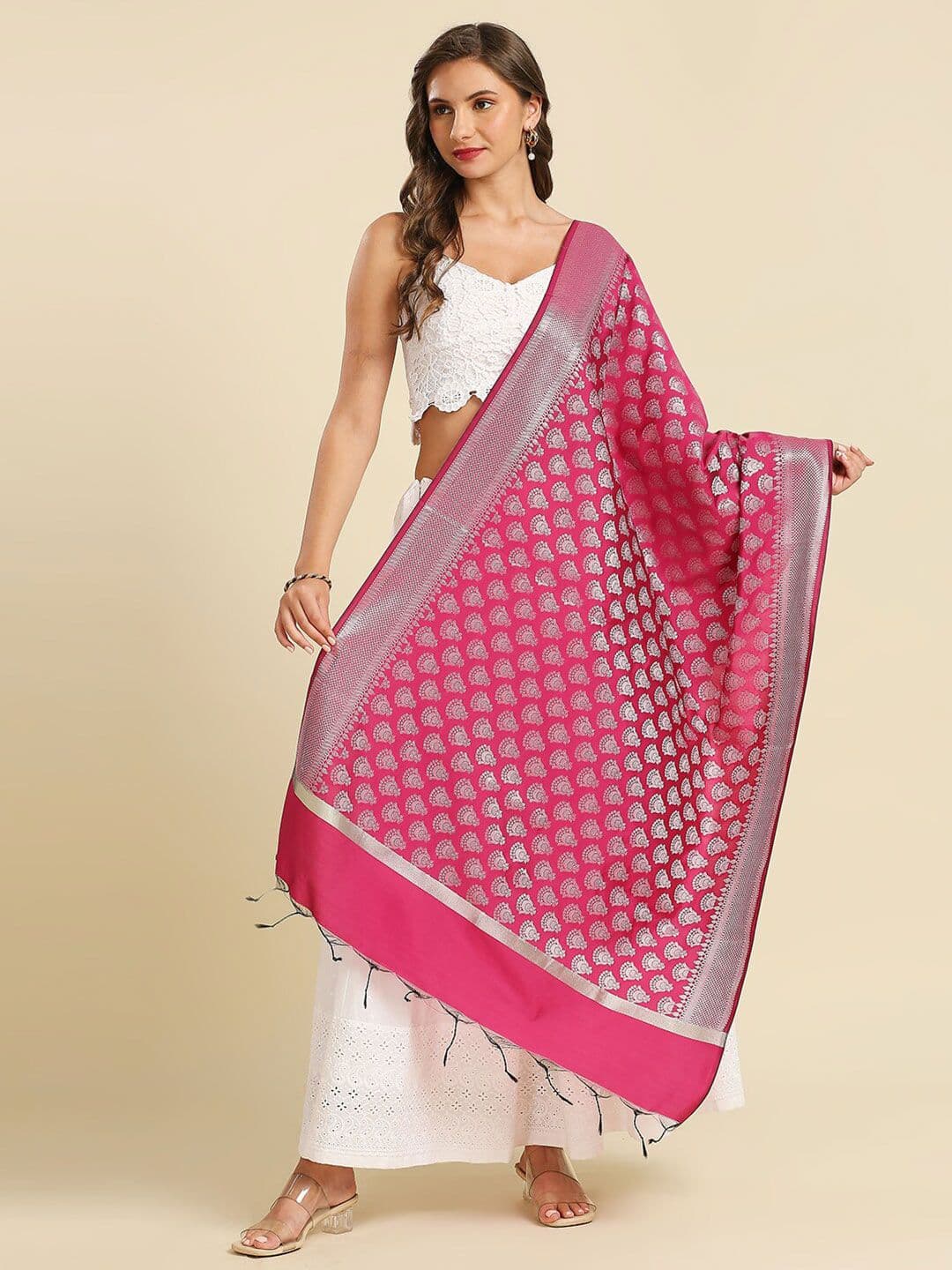 Dupatta Bazaar Ethnic Motifs Woven Design Dupatta - view 1