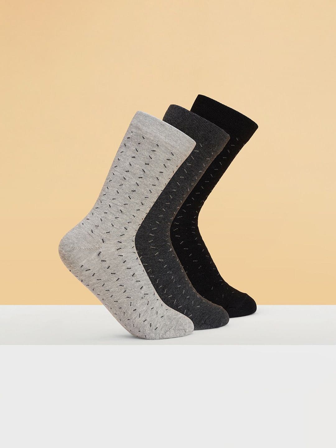 BYFORD by Pantaloons Men Pack Of 3 Patterned Calf Length Socks - view 1