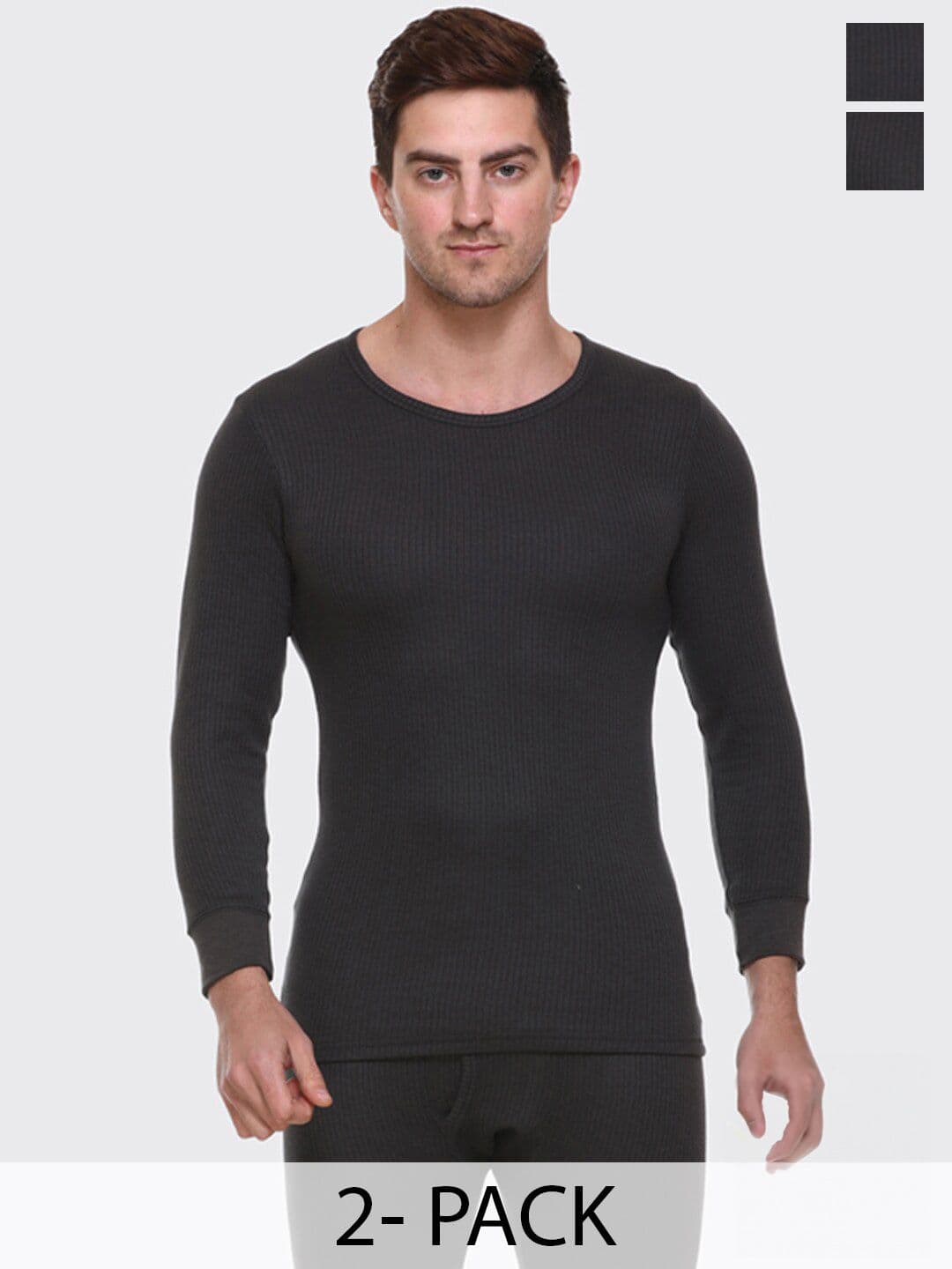 Aerowarm Pack Of 2 Ribbed Thermal Tops - view 1