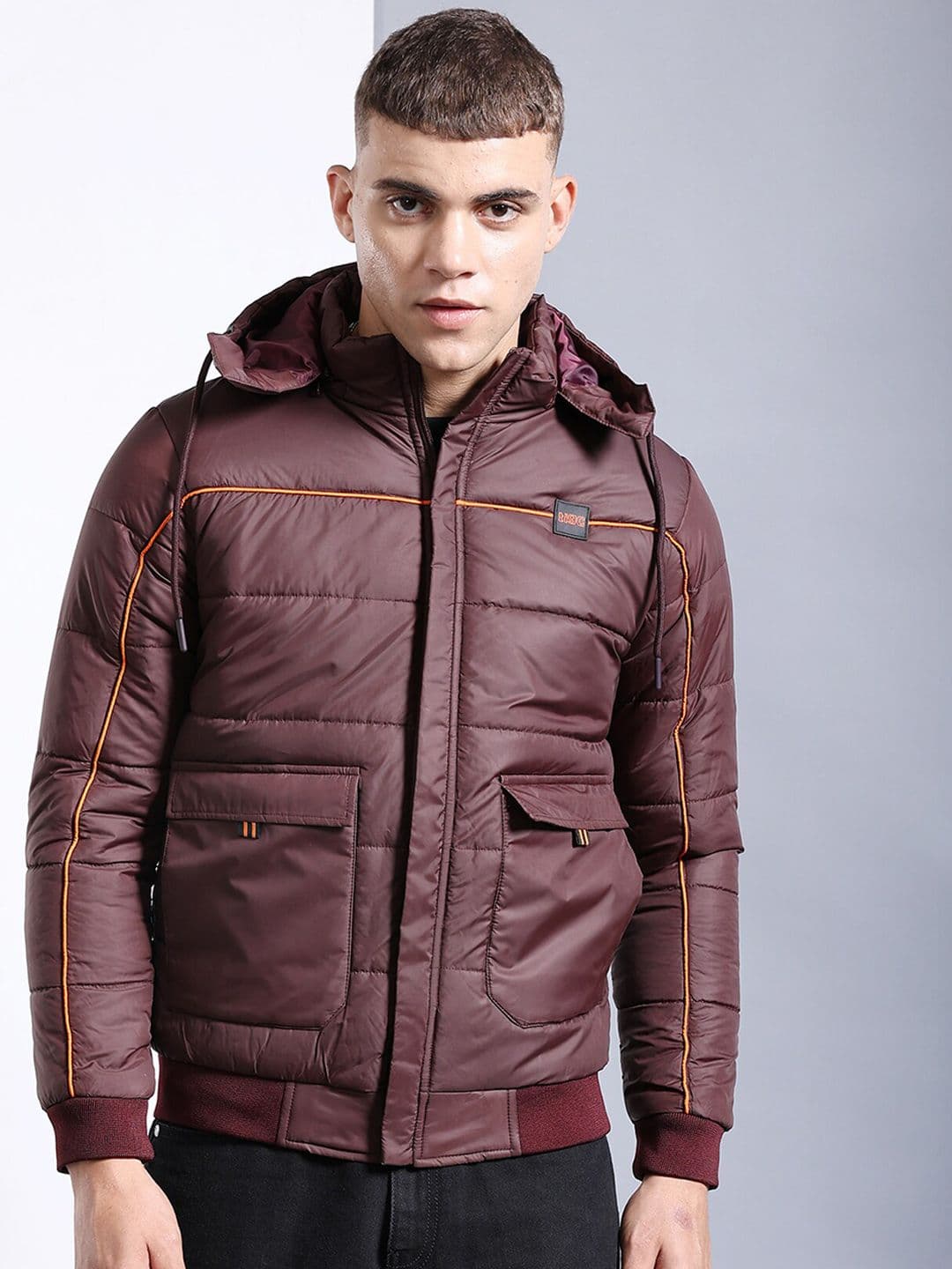The Indian Garage Co Regular Fit Padded Jacket with Detachable Hood - view 1