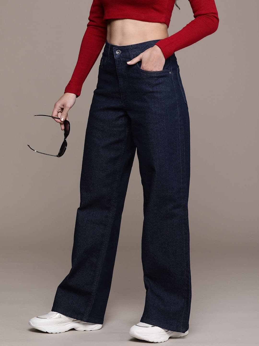 The Roadster Life Co. Women Wide Leg High-Rise Stretchable Jeans - view 1