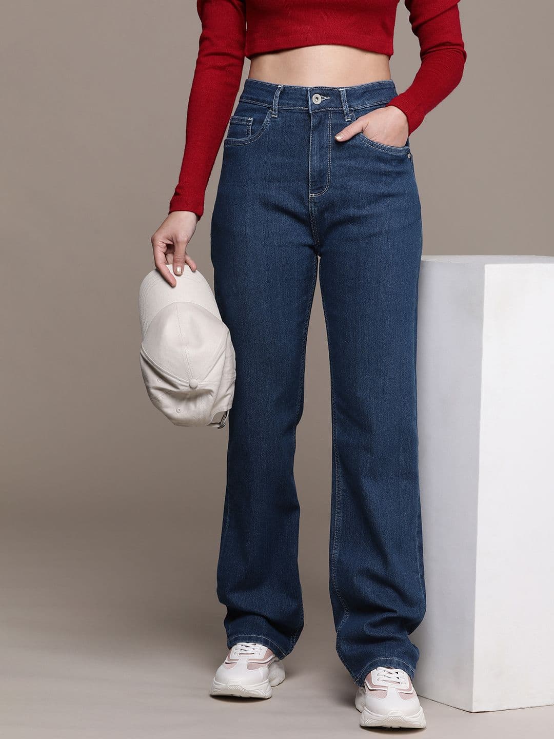 The Roadster Life Co. Women Straight Fit Stretchable Jeans - view 1